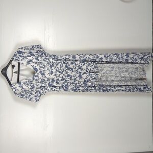 Torrid Blue and White Floral Maxi Dress